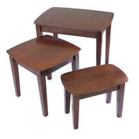 Ensemble de 3 tables gigognes Bradley, noyer - 26.8 x 18.7 x 21.9