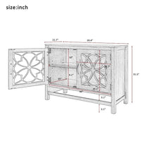Buffet de salle à manger en bois avec portes et étagère réglable