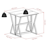 Table haute à abattants 3 pièces avec tabourets de comptoir à coussin, noyer et expresso