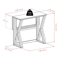 Table haute à abattants 3 pièces avec tabourets de comptoir à coussin, noyer et expresso