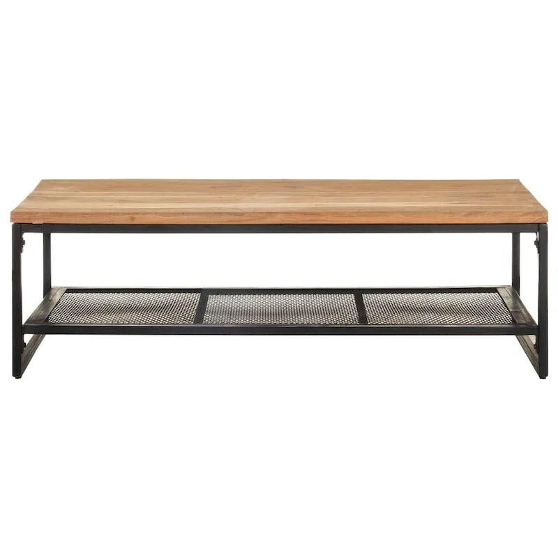 vidaXL Table basse 110x60x35 cm Bois d'acacia massif - 110 x 60 x 35