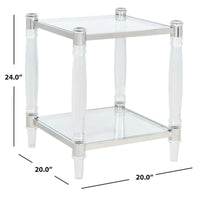 SAFAVIEH Couture Lirie Table d'appoint en acrylique - 20 L x 20 P x 24 H - 20Lx20Px24H
