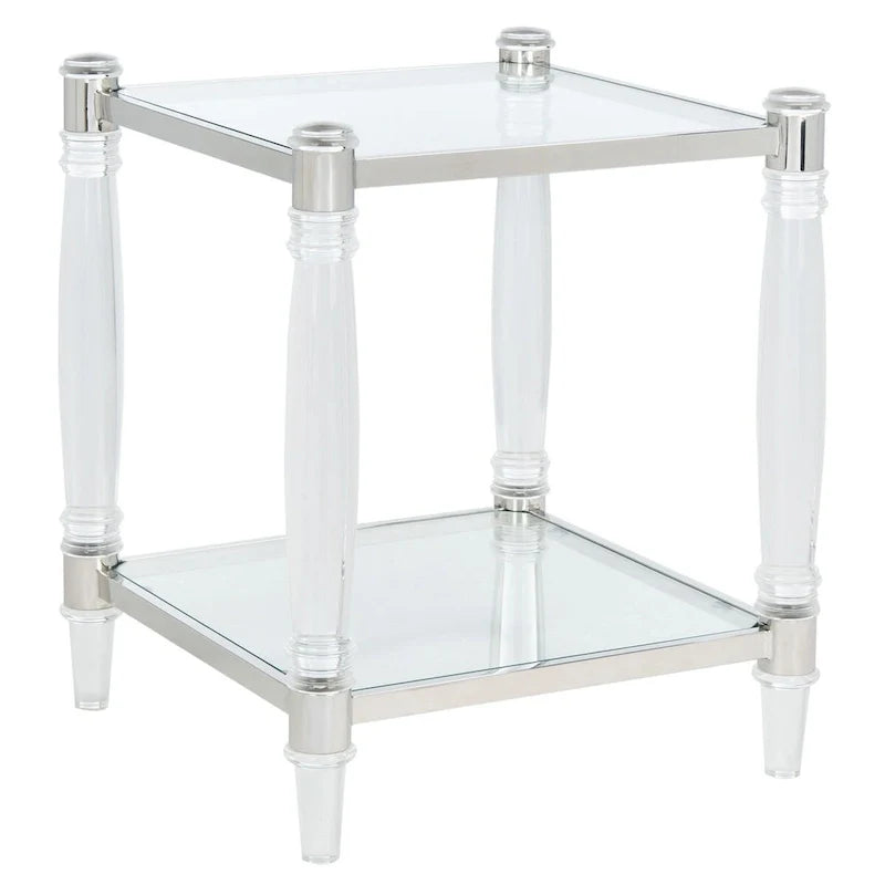SAFAVIEH Couture Lirie Table d'appoint en acrylique - 20 L x 20 P x 24 H - 20Lx20Px24H