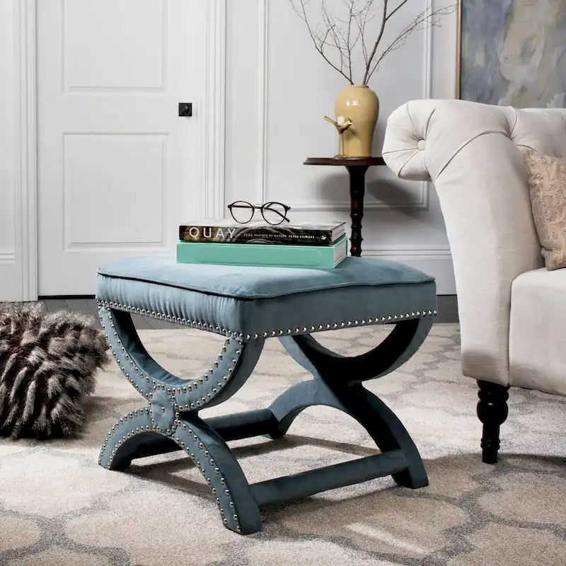 SAFAVIEH Ashanti X-Bench Pouf