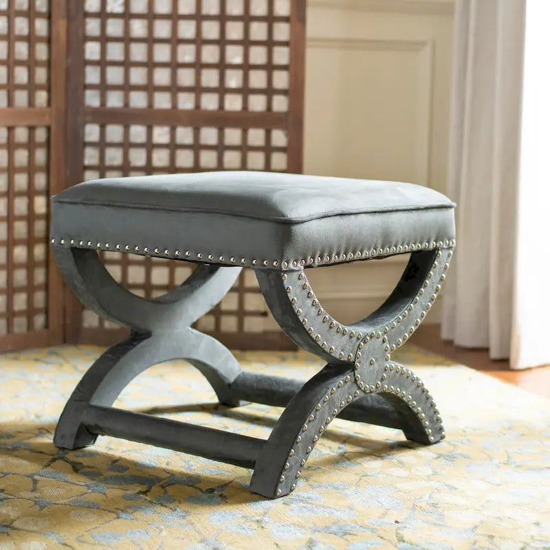 SAFAVIEH Ashanti X-Bench Pouf