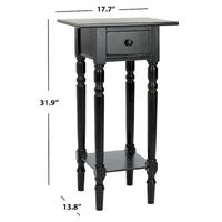 SAFAVIEH Table d'appoint noire Arrie - 17,7 x 13,8 x 31,9 - 18La x 14P x 32H