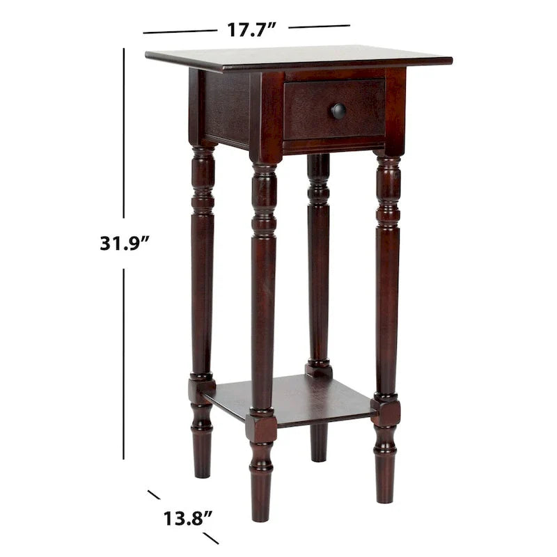 SAFAVIEH Table d'appoint noire Arrie - 17,7 x 13,8 x 31,9 - 18La x 14P x 32H