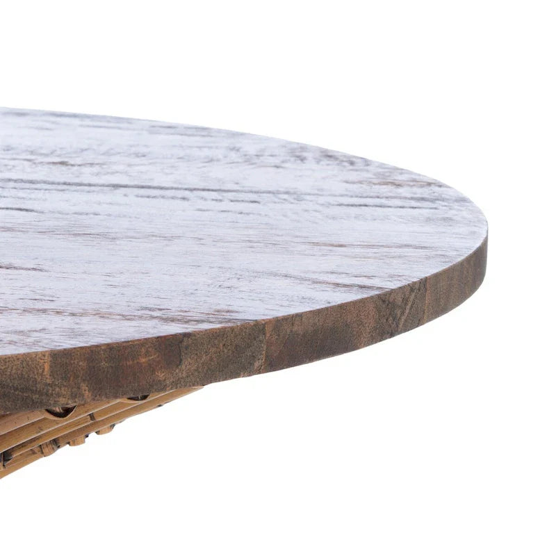 SAFAVIEH Aveline Table basse ronde moderne en rotin - 31,5 l x 31,5 P x 17,7 H - 32L x 32P x 18H