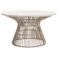 SAFAVIEH Aveline Table basse ronde moderne en rotin - 31,5 l x 31,5 P x 17,7 H - 32L x 32P x 18H