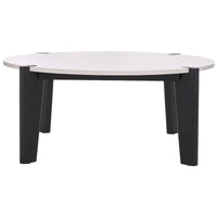 Table basse ronde SAFAVIEH Couture Sarma avec plateau en marbre – 40 po L x 40 po P x 16 po H – 40L x 40P x 16H