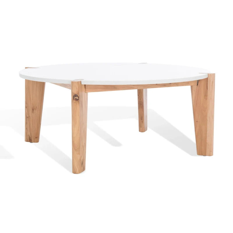 Table basse ronde SAFAVIEH Couture Sarma avec plateau en marbre – 40 po L x 40 po P x 16 po H – 40L x 40P x 16H