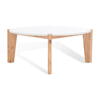 Table basse ronde SAFAVIEH Couture Sarma avec plateau en marbre – 40 po L x 40 po P x 16 po H – 40L x 40P x 16H