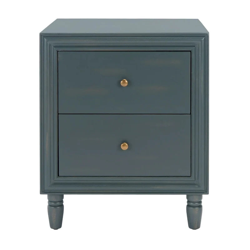 Table de chevet de rangement Dila SAFAVIEH à 2 tiroirs - 22 x 22 x 26 - 22Lx22Px26H