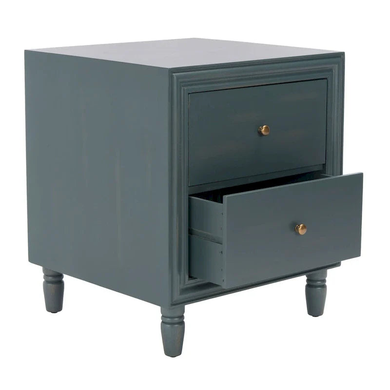 Table de chevet de rangement Dila SAFAVIEH à 2 tiroirs - 22 x 22 x 26 - 22Lx22Px26H