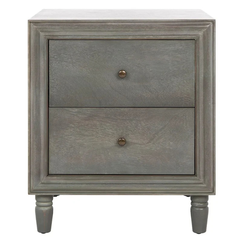 Table de chevet de rangement Dila SAFAVIEH à 2 tiroirs - 22 x 22 x 26 - 22Lx22Px26H
