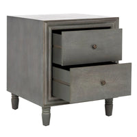Table de chevet de rangement Dila SAFAVIEH à 2 tiroirs - 22 x 22 x 26 - 22Lx22Px26H