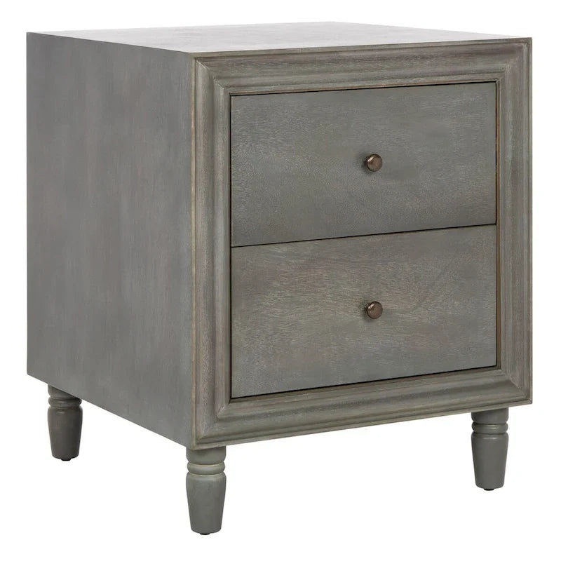 Table de chevet de rangement Dila SAFAVIEH à 2 tiroirs - 22 x 22 x 26 - 22Lx22Px26H