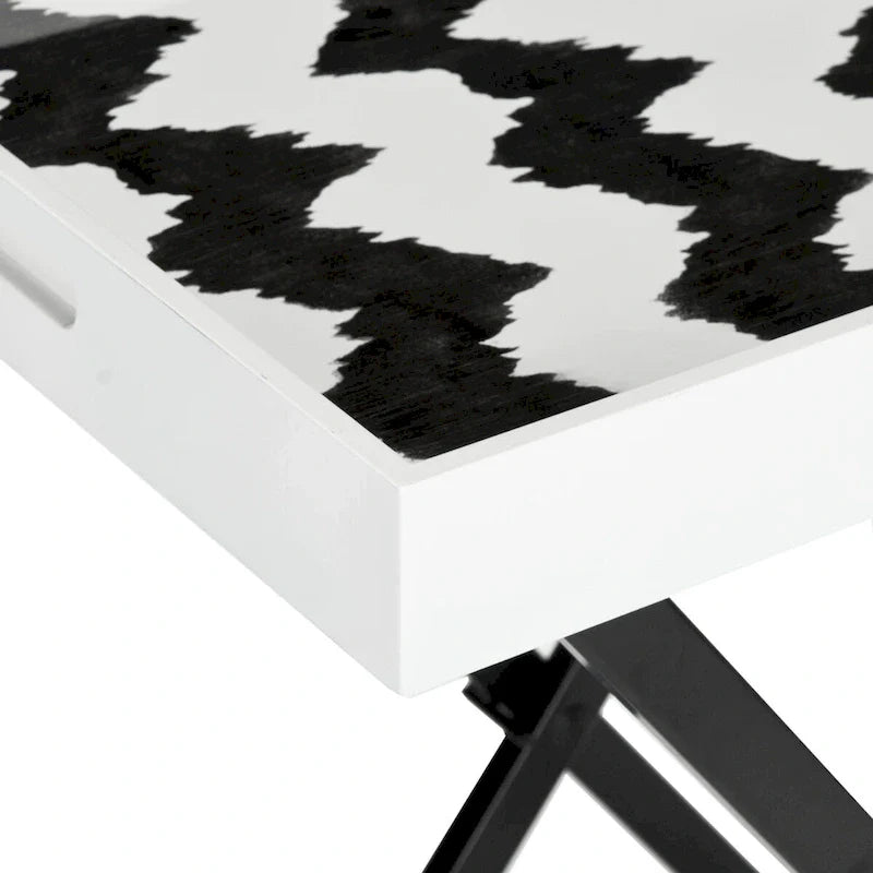 Table de service SAFAVIEH Colombine noir/blanc - 28Lx18Px32H