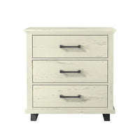 Ensemble de chambre à coucher 3 pièces de style campagnard - 2 tables de chevet et 1 commode