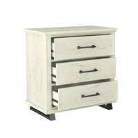 Ensemble de chambre à coucher 3 pièces de style campagnard - 2 tables de chevet et 1 commode