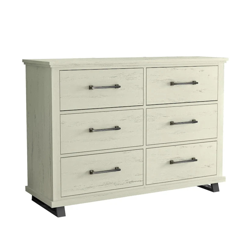 Ensemble de chambre à coucher 3 pièces de style campagnard - 2 tables de chevet et 1 commode