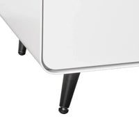 Table de chevet moderne en acier avec 3 tiroirs pour salon et chambre à coucher