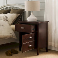 Leick Home 10522-GR table de chevet Laurent à 3 tiroirs, lot de 2