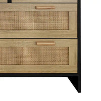 Meuble en rotin 4 tiroirs, pour chambre, salon, salle à manger