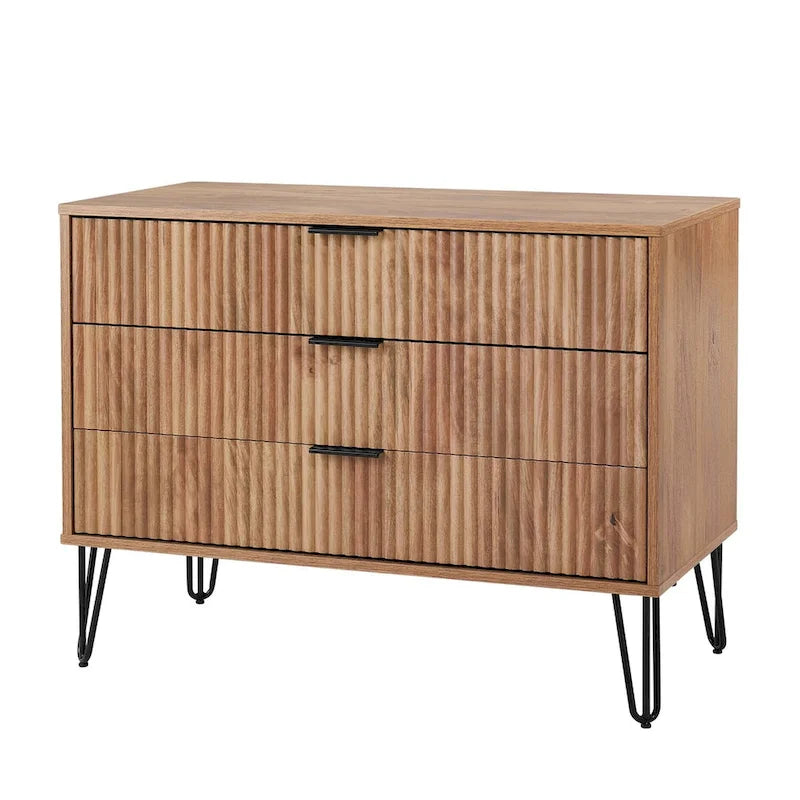 Ensemble table de chevet commode 3 tiroirs moderne Manhattan Comfort Dumbo 2 pièces