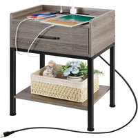 Table de chevet avec station de recharge