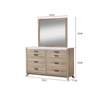 Ensemble de chambre à panneaux Daemon brun clair, 6 pièces