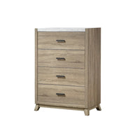 Ensemble de chambre à panneaux Daemon brun clair, 6 pièces