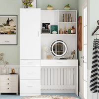 Ensemble de meubles de rangement combinant un espace de travail et une armoire avec une coiffeuse de luxe