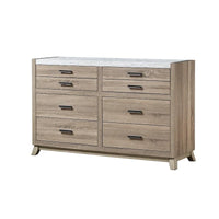 Ensemble de chambre à coucher 4 pièces avec panneaux marron clair Daemon