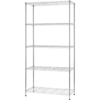 FDW rack à 5 étagères réglables en couches, acier robuste commercial pour restaurant garage cuisine