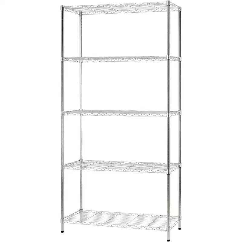 FDW rack à 5 étagères réglables en couches, acier robuste commercial pour restaurant garage cuisine