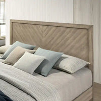 Ensemble de chambre à coucher contemporain Roundhill Furniture Arena en bois : Lit à panneaux, commode, miroir, table de chevet, chiffonnier, gris antique