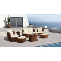 Jiallo Romantic Collection Pouf extérieur en forme de lune des moissons
