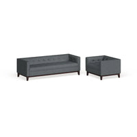 Servir l'ensemble de mobilier de salon 2 pièces capitonné