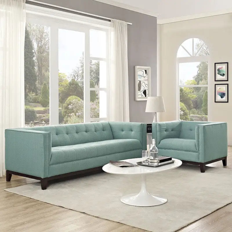 Servir l'ensemble de mobilier de salon 2 pièces capitonné
