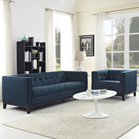 Servir l'ensemble de mobilier de salon 2 pièces capitonné