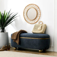 Banc de rangement ottoman, banc de lit ottoman rembourré avec rangement et assise, grand banc de rangement pour couvertures