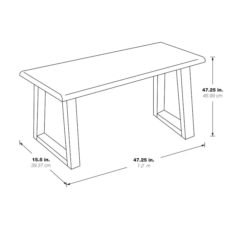 Banc Weston en finition sable rustique