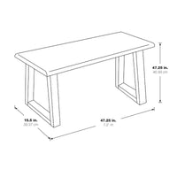 Banc Weston en finition sable rustique