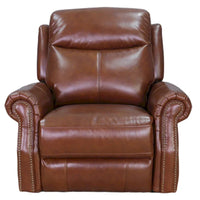 Hydeline Royce Fauteuil inclinable en cuir pleine fleur à gravité zéro avec inclinaison électrique et appui-tête