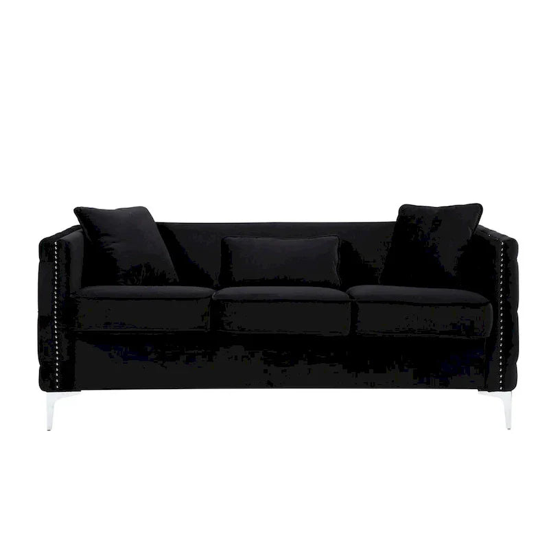 Ensemble Salon en Velours Noir