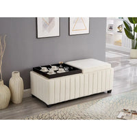 Banc de rangement ottoman rembourré pour chambre d'enfant, salon