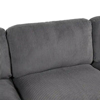 Canapé sectionnel modulable avec ottoman sectionnel d'angle en forme de L