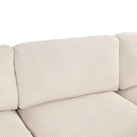 Canapé sectionnel modulable avec ottoman sectionnel d'angle en forme de L