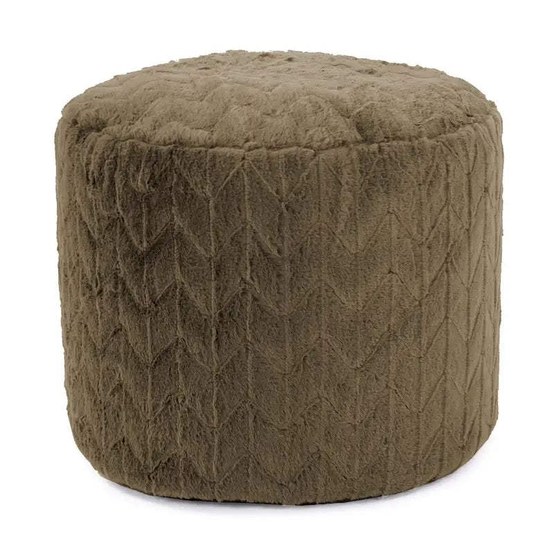 Allan Andrews Pouf haut Angora Mousse